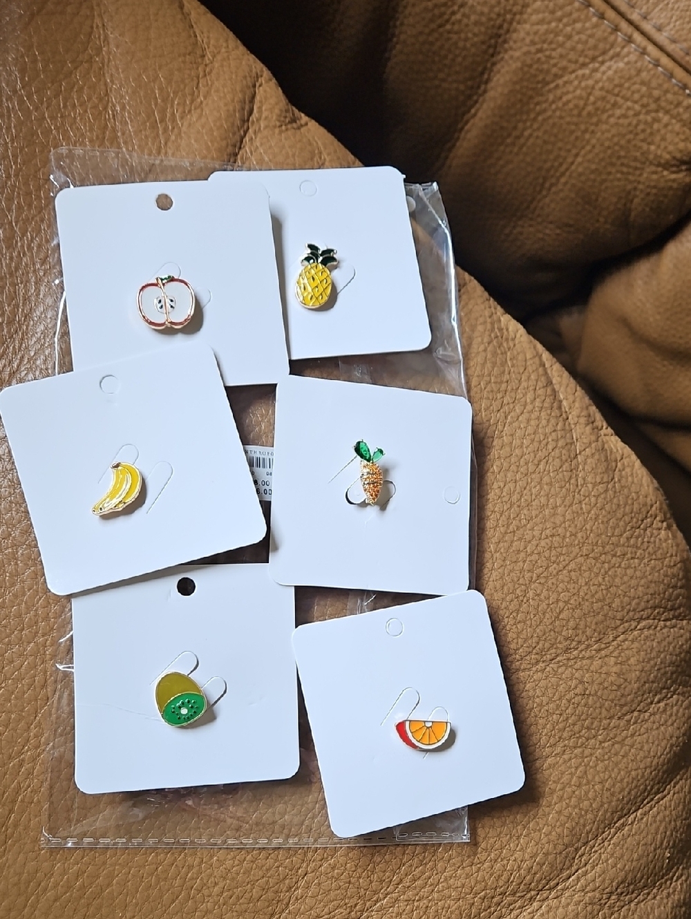 Gemelli Mini Fruit Brooches, Set Of 6